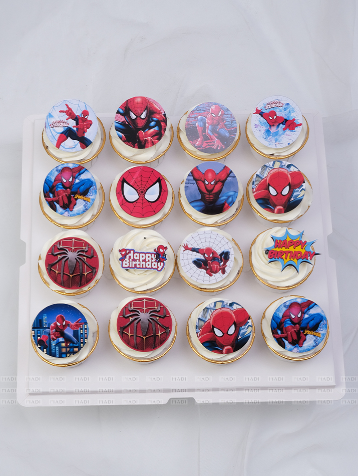 Cupcakes paper printed Spider-man 02
