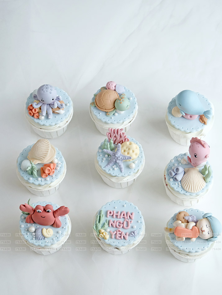 Cupcakes 3D Đại dương